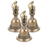 DOITOOL Breloques Vintage en Laiton Or 3pcs, Petites Cloches Décoratives pour Bricolage DIY et Fabrication de Colliers, pour Décoration de Noël