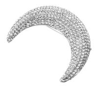 DOITOOL Broche Lune pour Vêtements en Alliage Argenté, Épingle Délicate et Stylée pour Robes et Vêtements, pour Anniversaire ou Rendez-vous, Décoration Qui Ne S'efface Pas