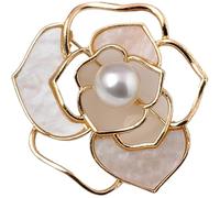 DOITOOL Broche pour Vêtements Femme Fleur Créative en Alliage Or, Élégante et Fixe, Facile à Porter sur Chapeaux et Costumes, pour Noël et Anniversaires