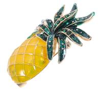 DOITOOL Broche Solide Jaune, Épingle Ananas pour Alliage Femmes en Polyvalente et pour Vêtements et Paquet, pour L'style et Tempérament