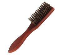 DOITOOL Brosse à Barbe Vintage Marron en Bois et Nylon Poils Souples pour Hommes, Sensation de Toucher Confortable, pour Coiffage Personnel et Usage Huile à Domicile