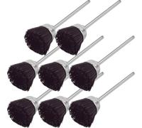 DOITOOL Brosse de Nettoyage 8pcs pour Embout de Perceuse à Ongles en Métal Poils Solides et Souples, Accessoire Mini Manucure pour Salon de Nail Art Professionnel