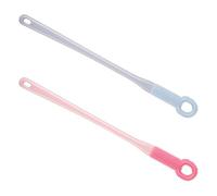 DOITOOL Brosse pour Pieds et Espaces Entre les Orteils en Silicone 2pcs avec Poignée Longue Ergonomique pour Nettoyage et Expérience Spa à Domicile