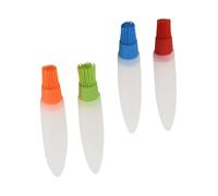 DOITOOL Brosse Silicone à Queue Pointue pour Barbecue D’extérieur - Lot de 4 Pièces - Accessoires Cuisine Multifonctionnels pour Badigeonner Huile et Cuisson au Four