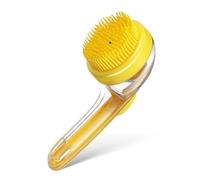 DOITOOL Brosse Silicone Pour Chien Chaton Shampoing Distributeur Intégré Bain Massage Toilettage Poils Mouille Lavage Douce