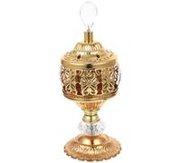 DOITOOL Brûleur d'arôme Vintage Métal Porte-Bougie Décoratif Creux Support Cône Aromatique et Photophore pour Table à Manger Ambiance Chaleureuse et Romantique