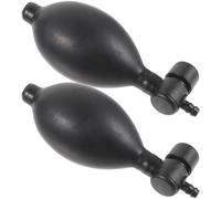 DOITOOL Bulbe de Manomètre en Latex Noir 2pcs avec Valve de Dégonflage, Facile à Utiliser et Fiable pour Remplacement Pompe à Poire Manuelle