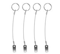 DOITOOL Câble de Sécurité en Acier Inoxydable 4pcs avec Anneau de Libération Rapide, Résistant Supports et Toits de Bateau, Corde Anti-Perte Marine