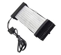 DOITOOL Câble D'extension Gainé RGB Câble ATX 24 Broches pour Carte Mère, Cordon d'alimentation de Synchronisation Argb 24pin, Abs, Blanc, 250w-1300w, Port Argb 5v 3 Broches