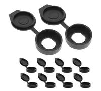 DOITOOL Cache Serrure Étanche 10pcs Plastique Noir Capuchon De Protection Pour Porte Avec Joint D’étanchéité Pour Armoires De Distribution Extérieures