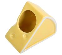 DOITOOL Cachette de Fromage Facile à Nettoyer en Céramique Jaune Nid Rafraîchissant pour Hamster Nain pour Petits Animaux