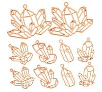 DOITOOL Cadre Creux Diy Pour Fabrication De Bijoux Lot De 25 Pendentifs En Métal Doré 5 Tailles De Rose Gold Accessoires Artisanaux Pour Création De Bijoux Époxy Pour Scrapbooking Et Bricolage