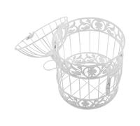 DOITOOL Cage à Oiseaux Européenne en Fer Blanc, Décor Vintage Élégant | Prête à Suspendre, Finition Rustique, pour Fleurs et Ornements, Déco Maison, Studio Photo