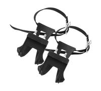 DOITOOL Cale-Pieds 1 Paire Incluse en Plastique Noir de Pédale de Vélo Sangles Réglables Accessoire Vélo Pratique pour Pédales de Route et VTT