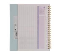 DOITOOL Calendrier de Bureau 2027 Bleu, Planificateur Minimaliste Moderne | Suivi des Tâches, Prise de Notes Fluide, Répartition des Objectifs, Papier Métal pour Bureaux et Accueil
