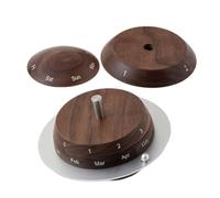 DOITOOL Calendrier de Bureau Perpétuel en Bois Rustique Calendrier Manuel Rotatif Motif Planétaire Décoration Vintage pour Bureau et Maison Solide et Pratique Présent Noël Élégant