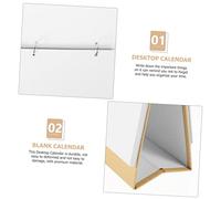 DOITOOL Calendrier Diy Blanc à Dessiner Calendrier de Bureau Personnalisable Décor de Table Pratique pour École et Bureau