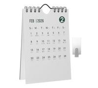 DOITOOL Calendrier Mural 2026 A6 Mini Format Vert Foncé Papier Épais et Métal Calendrier Annuel du Cheval Décoratif Compact pour Bureau et Petits Espaces