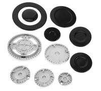 DOITOOL Capuchons de Brûleurs pour Cuisinière à Gaz Entretien Facile Design Encastré Compatibles avec Diffuseurs de Flamme Concaves Remplacement Robuste pour Plaques de Cuisson