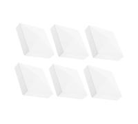DOITOOL Capuchons de Poteau de Clôture Pvc Blanc 6pcs en Abs, Forme Pyramide, Haute Résistance aux Intempéries et Prévention Accumulation D'eau pour Jardin et Terrasse
