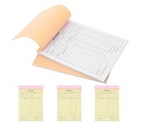 DOITOOL Carnet de commandes 5 pièces pour petites entreprises : Bloc de reçus 60 pages, 3 exemplaires autocopiants - Modèles de factures commerciales, carnet de formulaires, bloc-notes de commandes,