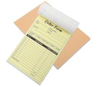 DOITOOL Carnet de Reçus pour Petites Entreprises 2pcs 100 Feuilles Papier Blanc, Bloc-notes de Commande à Deux Volets Écriture Lisible au Bureau