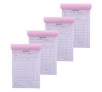 DOITOOL Carnet de Reçus sans Carbone 4pcs, Bloc de Factures à 2 Parties en Papier, Design Multi-colonnes, pour Boutiques de Détail et Environnements Professionnels