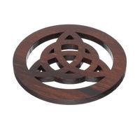 DOITOOL Carreau D'autel en Bois Pentacle, Décoration D'autel pour Cérémonies Religieuses, Accessoire en Bois Naturel pour Rituels et Sacrifices Familiaux