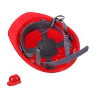 DOITOOL Casque de Sécurité de Chantier Portable pour Hommes en Abs Rouge, Solide et Fiable, Design Unique et Ventilé, Construction Travail sur Site