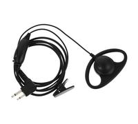 DOITOOL Casque D'interphone à Contour d'oreille PU 130cm Noir 16 Ω | Conversation Privée, Mains Dégagées, pour Environnements Bruyants et Supermarchés, Sensibilité 54±2