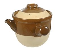 DOITOOL Casserole en Terre Cuite 2l pour Cuisson Traditionnelle, Résistance Feu Ouvert, Conservation Chaleur, pour Soupe et Médecine Chinoise