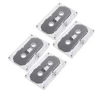 DOITOOL Cassette Audio Vierge 30 Lot De 4 pour Enregistrement DIY Vintage Boîtier Transparent, Usage Pédagogique Et Messages Vocaux, Adaptés Aux Amateurs De Rétro en Couleur Classique