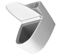 DOITOOL Cendrier Mural Couvert en Abs et Acier Inoxydable, Forme Toilettes, Coupe-Vent Anti-odeurs, pour Salle de Bain, Salon et Bureau, 1 Pièce, Cendrier Intérieur Pratique