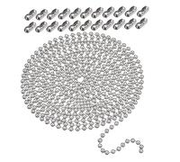 DOITOOL Chaîne À Perles Rondes En Acier Inoxydable Étiquettes Pour Collier Plaque D'Identité Chaîne À Maillons Chaîne À Billes En Acier Inoxydable Chaîne À Billes Robuste Chaîne