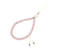DOITOOL Chaîne Téléphone Naturelle Rose Porte-clés Portable Multifonction Pendentif Perlé Délicat pour Bracelet Anti-perte