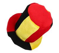 DOITOOL Chapeau de Fête Football Multicolore Noir Rouge Jaune, Diamètre Intérieur 17,5 Cm, Accessoire Supporter Carnaval et Matchs, Chapeau pour Fête et Célébration Sportive