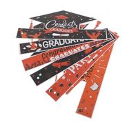 DOITOOL Chapeau de Graduation en Papier Noir Réglable pour Fête Photo | Léger et Confortable, Ajustable pour Garçon Fille et Adultes, Décor Amusant pour Table de Fête