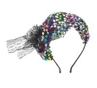 DOITOOL Chapeau Serrage-tête en Tissu à Sequins, Léger, pour Femmes, Mariage et Concours, Style Élégant et Charmant, Coloré