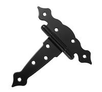 DOITOOL Charnière en T Porte de Grange Robustes 5 Pouces en Fer Forgé Noir Quincaillerie Portail Sangle Lourde Extérieur Jardin Portails Clôtures