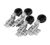 DOITOOL Charnières Invisibles à Fermeture Douce pour Portes Vitrées Charnières Amorties Anti-Collision en Acier Laminé à Froid 4 Pièces pour Armoires et Vitrines Montage avec Vis