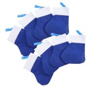 DOITOOL Chaussette à Couverts en Tissu Bleu 8 Pièces de Noël | Sachet pour Fourchettes, Éléments Xmas, Usage Quotidien et Dîner, Ambiance Hivernale