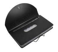 DOITOOL Classeur Extensible B6 à 8 Couches pour Documents, Dossier Accordéon en Plastique Noir, Organiseur De Reçus Pliable, Transport Bureau Et Scolaire