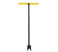 DOITOOL e Compteur D’eau en U 3/4 Pouce, Tige D’extension, Poignée T | Acier Inoxydable et Caoutchouc, Prise Antidérapante, pour Plomberie et Coupure D’urgence, Jaune
