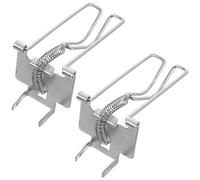 DOITOOL Clip de Boîte 2 Pièces D'argenté en Métal Argenté de Rangement Installation Rapide, Accessoire pour Gestion de Caisse pour Caisse Enregistreuse en Milieu Professionnel