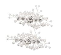 DOITOOL Clips à Chaussures Accessoires pour Chaussures de Mariée en Alliage Blanc pour Mariage et Décorative Paire Réutilisable Fleurs Élégantes Lors de Fête D'anniversaire