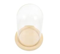 DOITOOL Cloche Verre pour Fleurs Éternelles avec Socle Protection Anti-poussière Décorative pour Fête des Mères et Saint-Valentin Présentoir Compact pour Fleurs Préservées Élégant Ornement