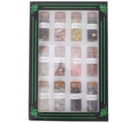 DOITOOL Coffret 12 Bouteilles Délicates en Cristal avec Pierres Précieuses pour Rangement Petits Objets et Décoration Bureau, pour Anniversaire Couleur Aléatoire