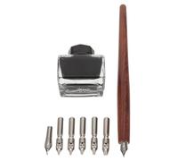 DOITOOL Coffret de calligraphie : Kit de dessin à la plume - Porte-plume en bois avec en acier inoxydable pour l'écriture, la peinture et la signature