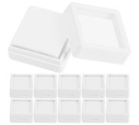 DOITOOL Coffret de présentation pour 12 pierres précieuses : 2,5 x 2,5 x 2,5 cm, boîte à bijoux en plastique pour pierres précieuses, pièces, bagues, boucles d'oreilles, couvercle