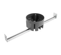 DOITOOL Coffret Électrique Rond 1 Gang en Plastique et Alliage D'aluminium, Capacité 20 Pouces Cubes, Support Ajustable pour Ventilateurs de Plafond et Luminaires